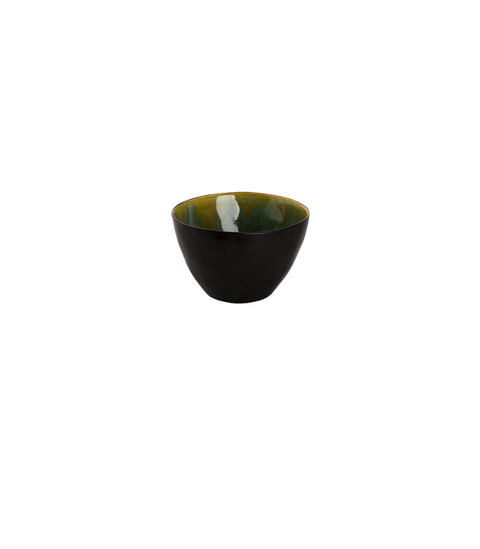 Schaal Lotus 15 cm 1 l Turquoise Zwart Stoneware 6 stuks image number 1