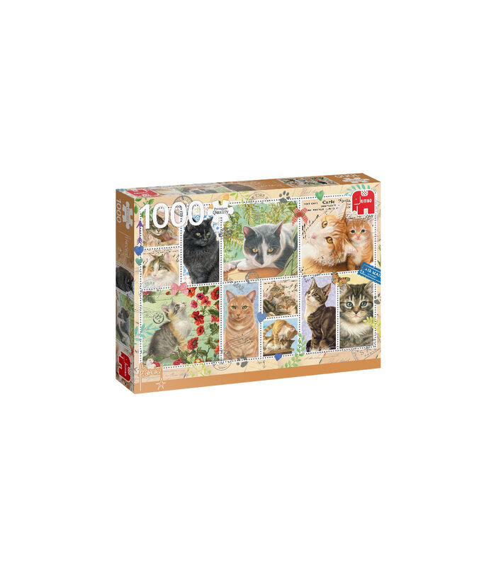 puzzel Cat Stamps - 1000 stukjes image number 2
