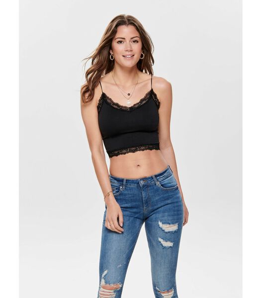 Dames crop top onlvicky lace