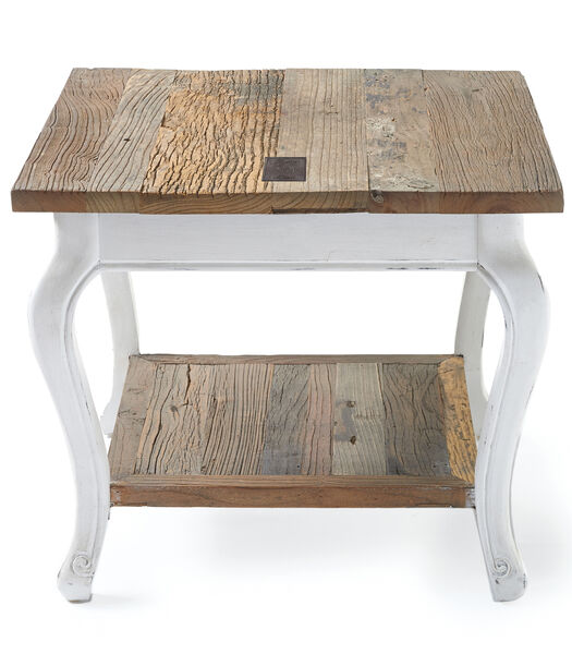 Table d'appoint en bois flotté, 60x60 cm