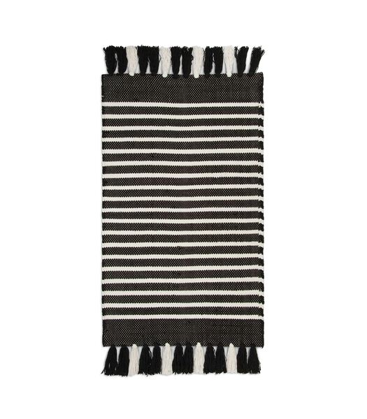 Tapis de bain Stripes & Structure Noir et Blanc