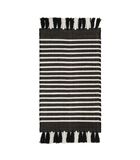 Tapis de bain Stripes & Structure Noir et Blanc image number 0