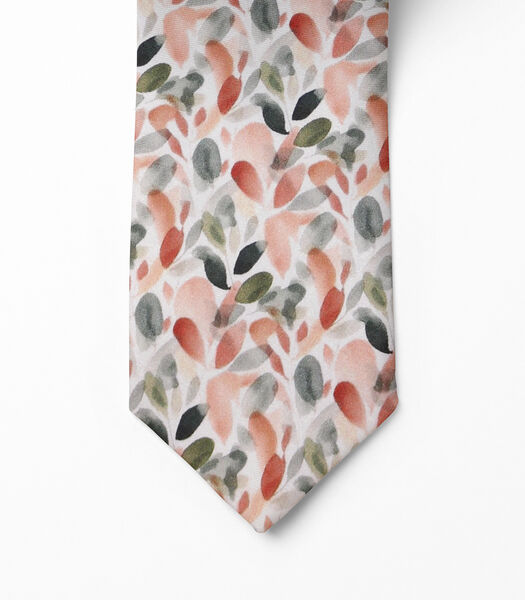 Cravate SEGOVIA - imprimé fleuri - Fabriquée en Belgique