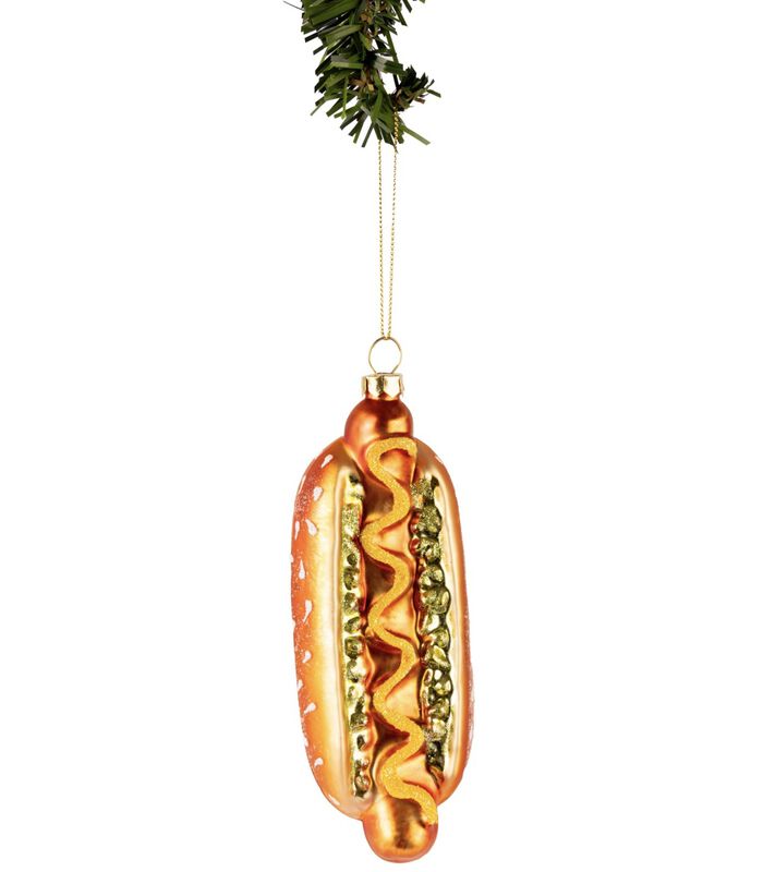 Kerstbal Hot Dog 14 cm image number 1