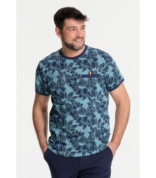T-shirt coton imprimé végétal