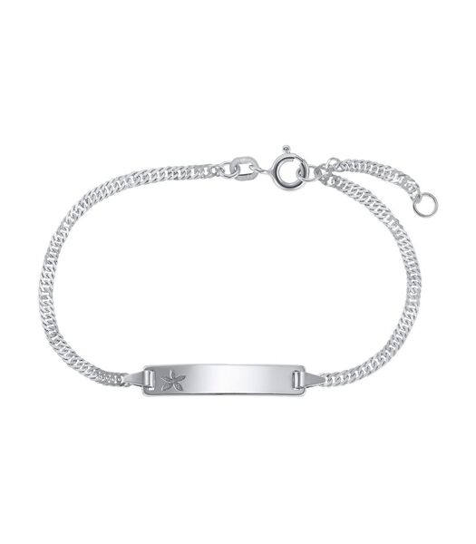 ID armband voor meisjes, 925 Sterling zilver | bloem