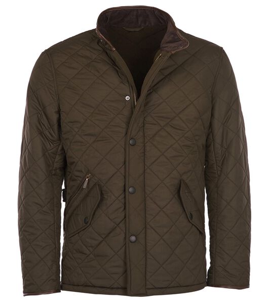 Barbour Quilted Jas Powell Olijf