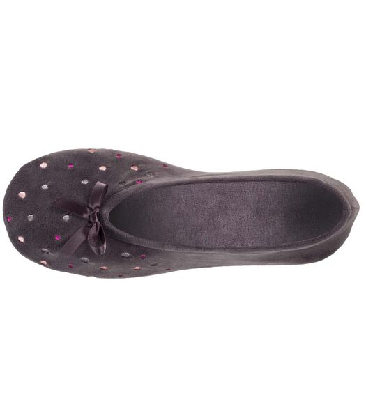 Chaussons Ballerines Femme Pois Brodés