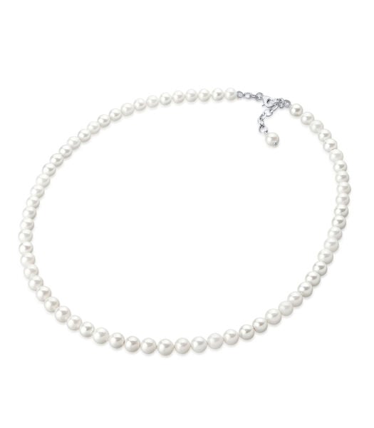 Collier Femmes Noble Mariée Simple Avec Perles De Coquille En Argent Sterling 925