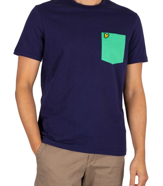 T-shirt van biologisch katoen met contrasterende zak