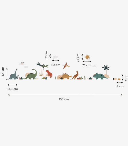 SUNNY - Muurstickers - Dinosaurussen