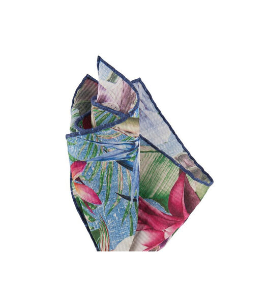 Pochette de costume à fleurs tropicales