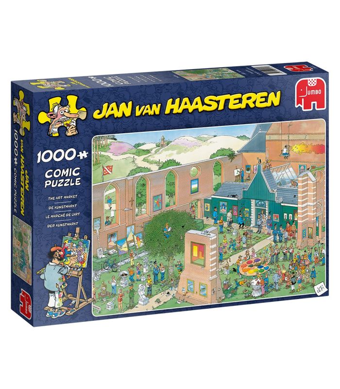 puzzel Jan van Haasteren De Kunstmarkt - 1000 stukjes image number 0