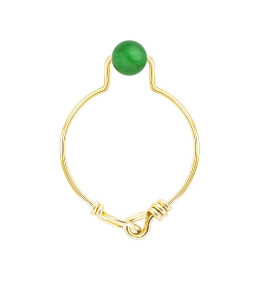 Jade ring op 14k gold-filled gouddraad