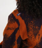 Bedrukte fleecesweater met halve rits P2SOREN image number 3
