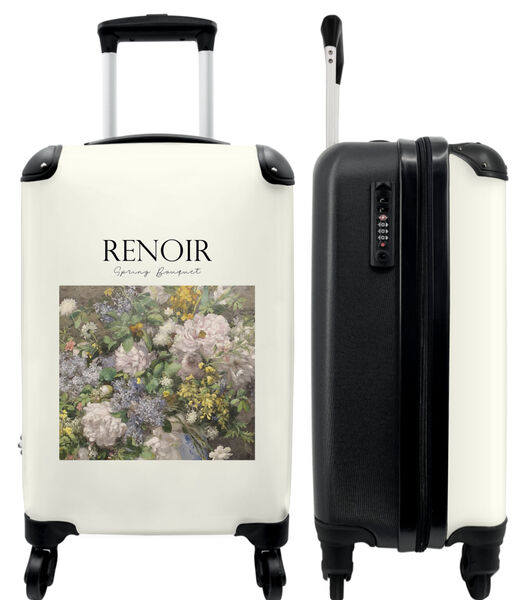 Valise spacieuse avec 4 roues et serrure TSA (Art - Renoir - Vieux maître - Roses)