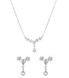 Collier et boucles d'oreilles en argent avec zirconia image number 0