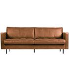 Canapé 2,5 Places  - Cuir/Polyester - Cognac - 83x230x88  - Rodeo Classic image number 2