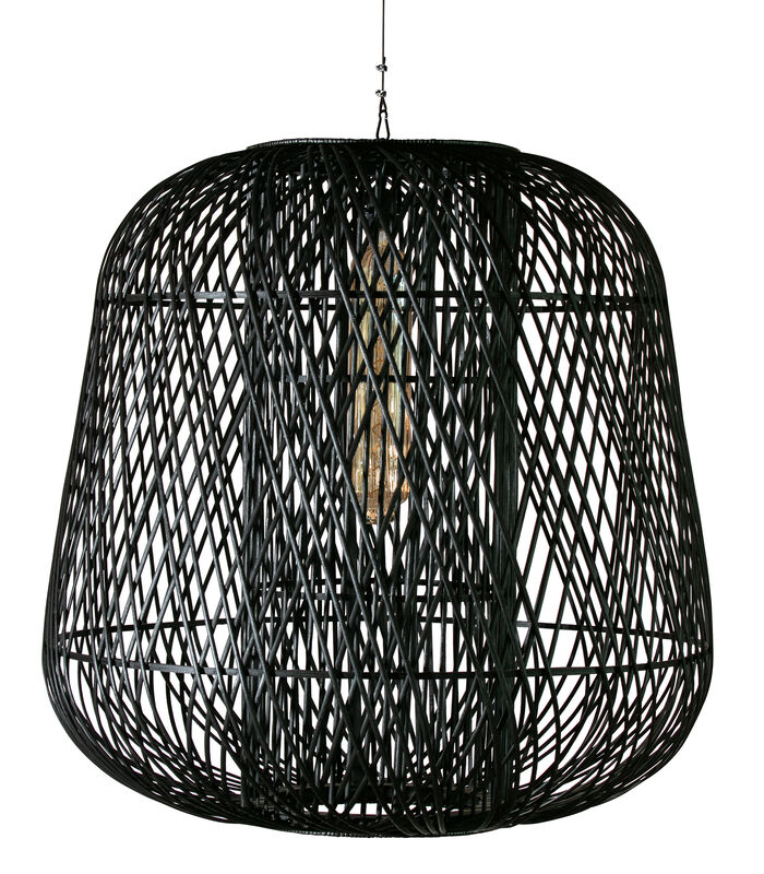 Lampe à Suspension - Bambou - Noir - 100x100x100 - Moza image number 3
