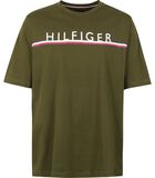 Tommy Hilfiger T-shirt Big and Tall Logo Bandes Vert Olive image number 0