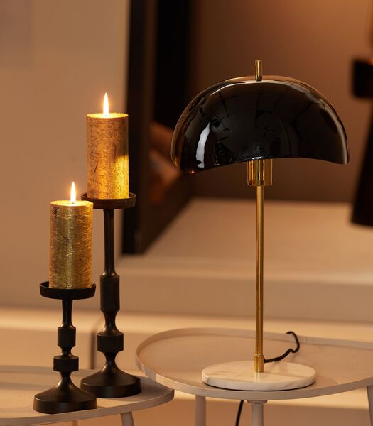 Lampe de Table Waved Dome - Noir - 30x30x56cm