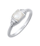 Ring Elli Premium Ring Dames Kwadraat Vintage Met Maansteen In 925 Sterling Zilver Verguld image number 4