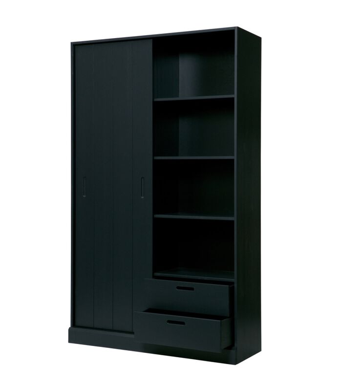 Armoire - Pin - Noir  - 200x120x42  - Move image number 2