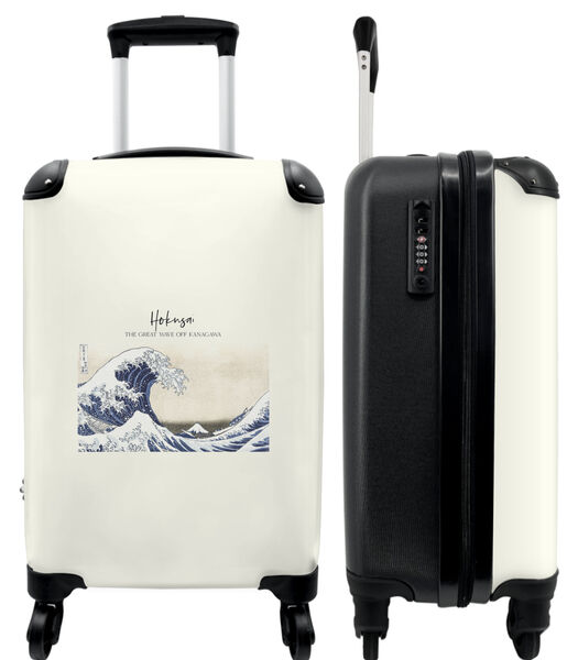 Valise spacieuse avec 4 roues et serrure TSA (Art - Mer - Hokusai - Maîtres anciens)