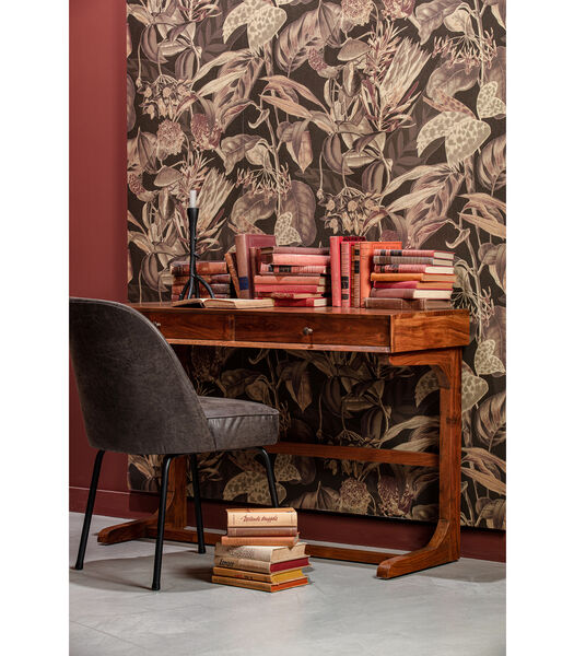 Lot de 2 chaises de table - Eco-cuir - Noir - 82.5x50x57 - Vogue