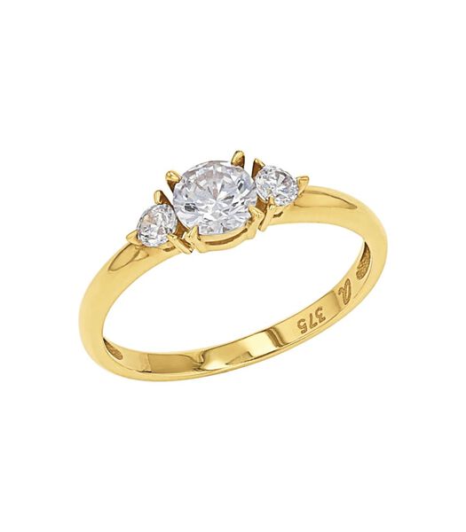 Ring voor dames, goud 375, zirkonia cubic synth.