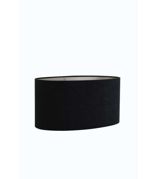 Abat-jour ovale Velours - Noir - 38x17,5x19cm