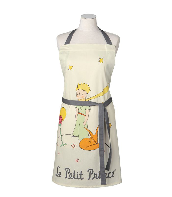 Tablier imprimé en coton, Le Petit Prince la fleur et le renard image number 0