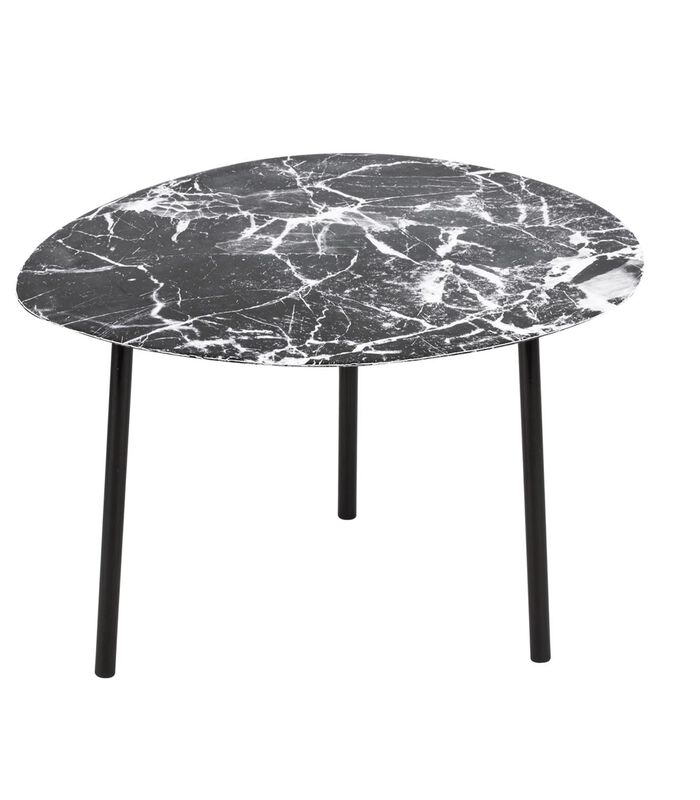 Table d'appoint Ovoid - Noir - 67x60x42 cm image number 0