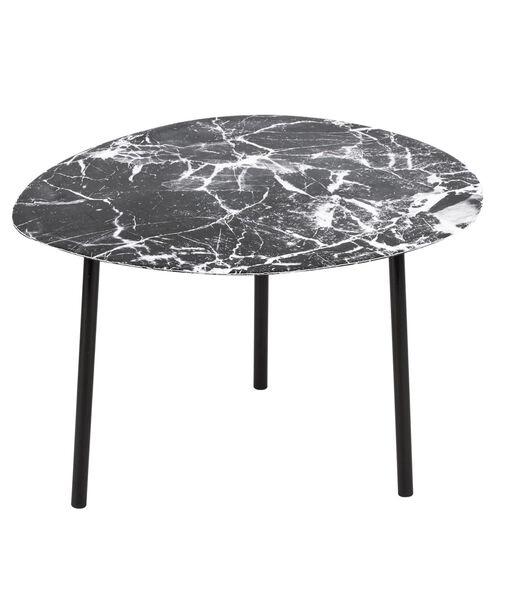 Table d'appoint Ovoid - Noir - 67x60x42 cm