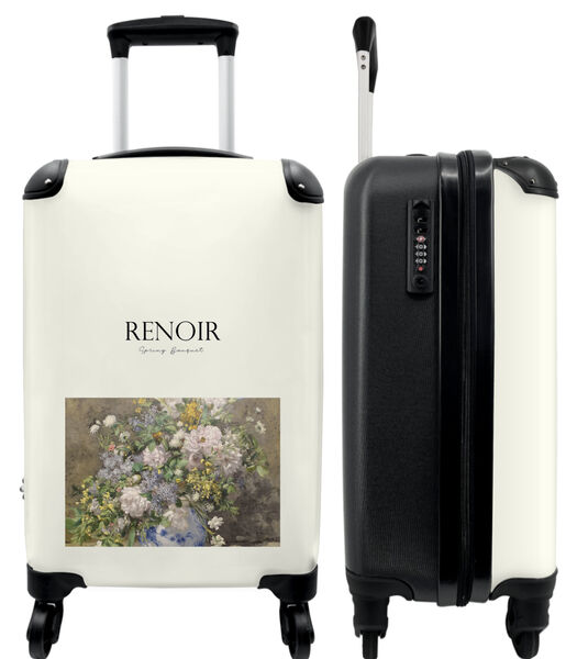 Valise spacieuse avec 4 roues et serrure TSA (Art - Renoir - Fleurs - Vieux maître)