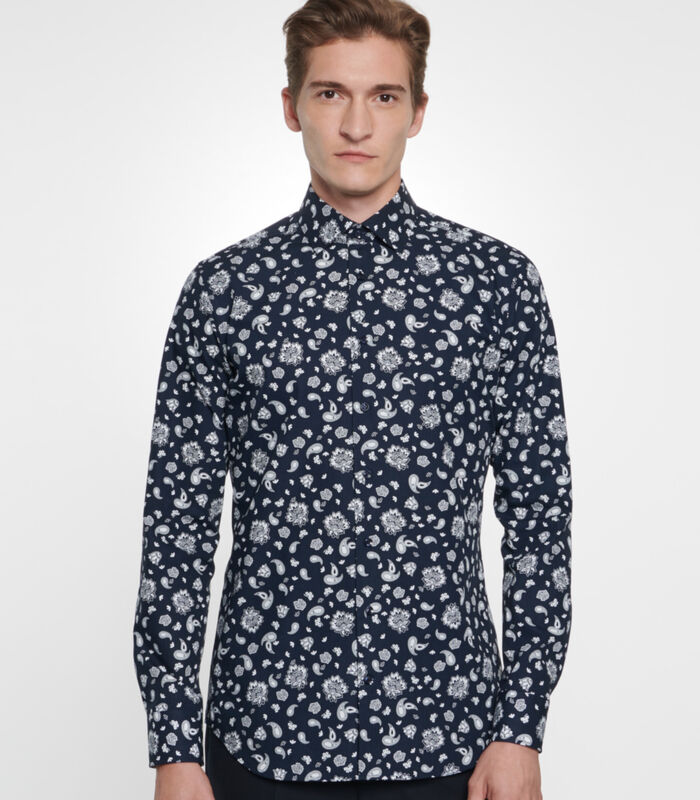 Business overhemd Shaped Fit Lange mouwen Bloemen image number 4