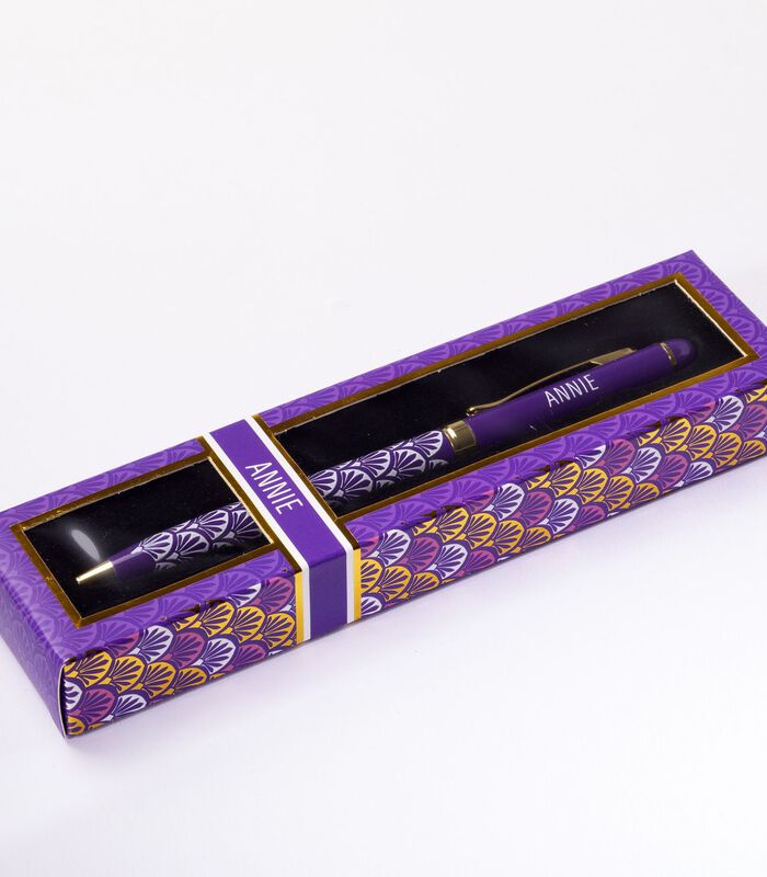 Fijne pen in gelakt metaal violet - Annie image number 2