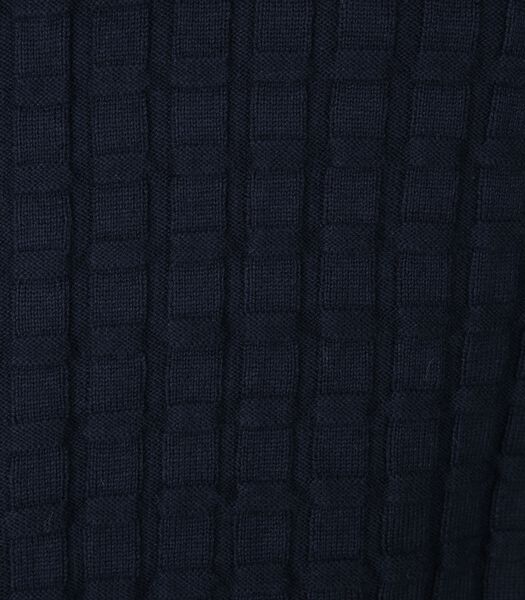 Cardigan Zippé Bleu Foncé