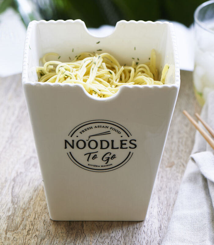 Kom 12 cm - Fresh Asian Food Noodles To Go Bowl - Wit - Porselein- 1 stuks image number 1