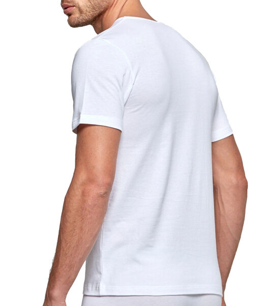 Homewear T-shirt met V-hals biologisch Oeko-Tex katoen Cotton Organic