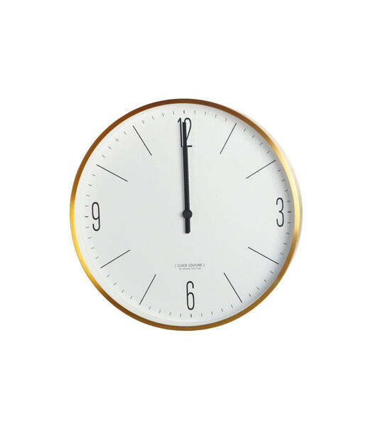 Horloge mural - Clock Couture - Or/Blanc
