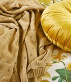 Plaid Knitted Ajour Fern Yellow Biokatoen 130 x 170 cm image number 3