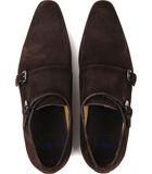 Chaussures Amalfi Double Boucle Daim Marron image number 4