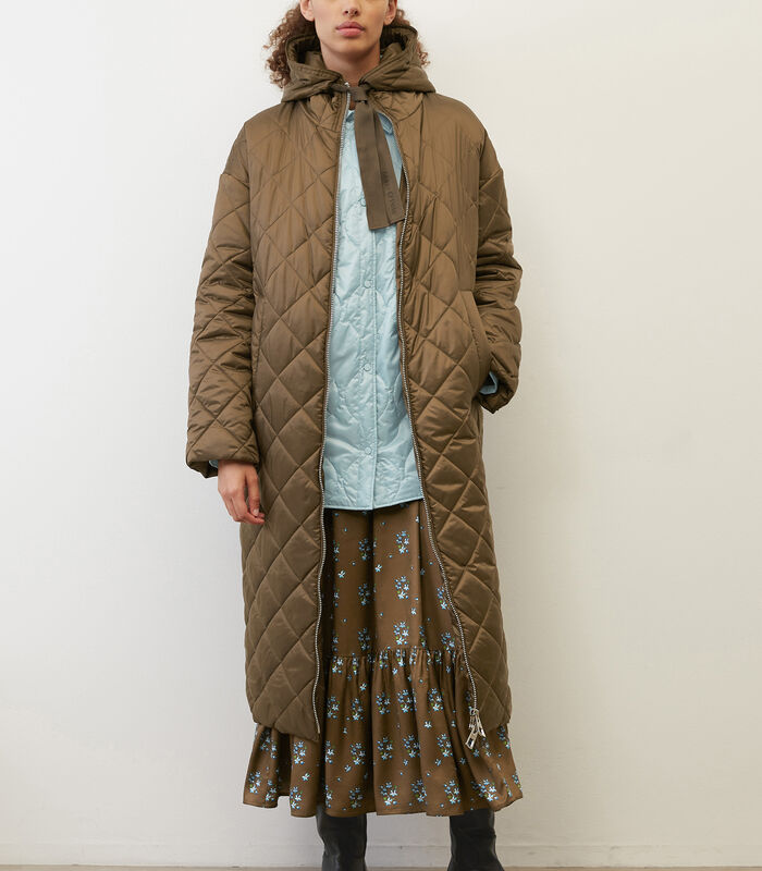 Gewatteerde mantel met capuchon loose image number 1