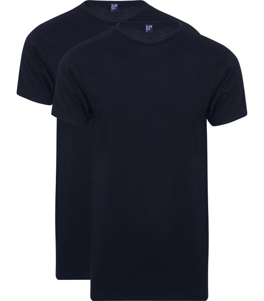 Derby Extra Lang T-Shirt Navy (2-Pack)