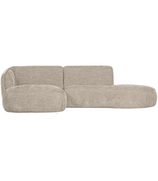 Chaise Longue Polly - Polyester - Zand - 71x258x150/105