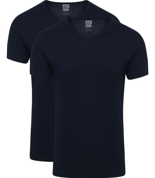 Vancouver T-shirt V-Hals Navy 2-Pack