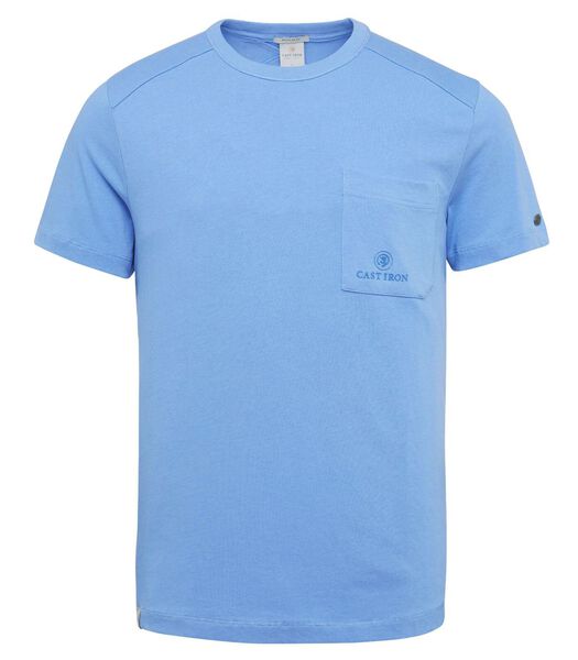 T-Shirt Bleu Poche Poitrine