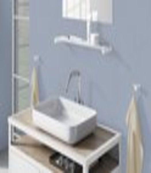 "CARVO" tablette étagère de salle de bains, blan