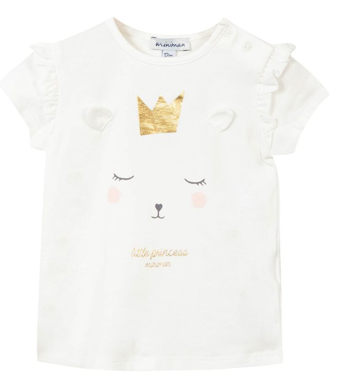 T-shirt manches courtes motif petit chat qui dort image number 0